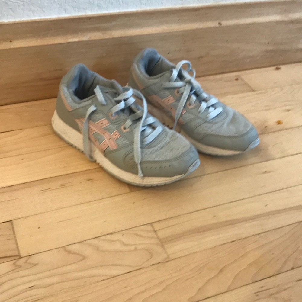 Blue ASICS shoes